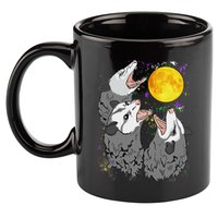 Three Opossum Dead Moon Possum Gifts Costumes 11oz C Handle Ceramic Mug