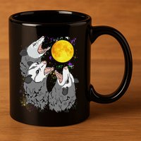 Three Opossum Dead Moon Possum Gifts Costumes 11oz C Handle Ceramic Mug