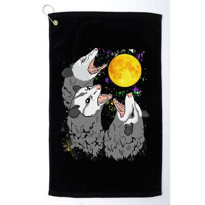 Three Opossum Dead Moon Possum Gifts Costumes Golf Towel