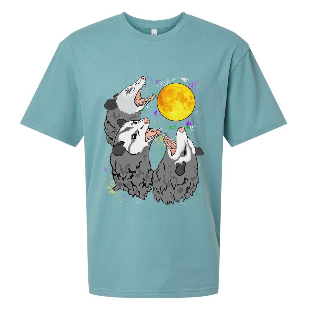 Three Opossum Dead Moon Possum Gifts Costumes Sueded Cloud Jersey T-Shirt