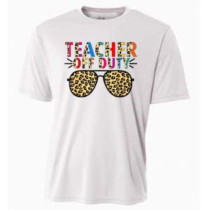 Teacher Off Duty Leopard Happy Last Day Of School Summer Cooling Performance Crew T-Shirt