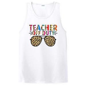 Teacher Off Duty Leopard Happy Last Day Of School Summer PosiCharge Competitor Tank