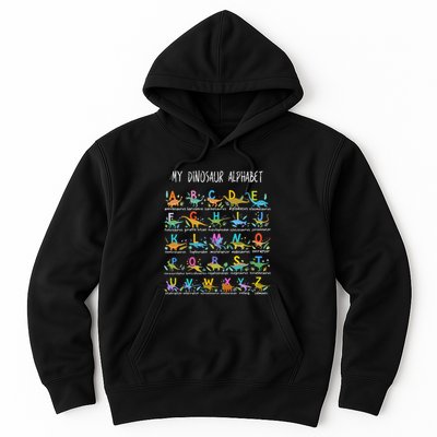 Types Of Dinosaurs Alphabet AZ ABC Dino Hoodie