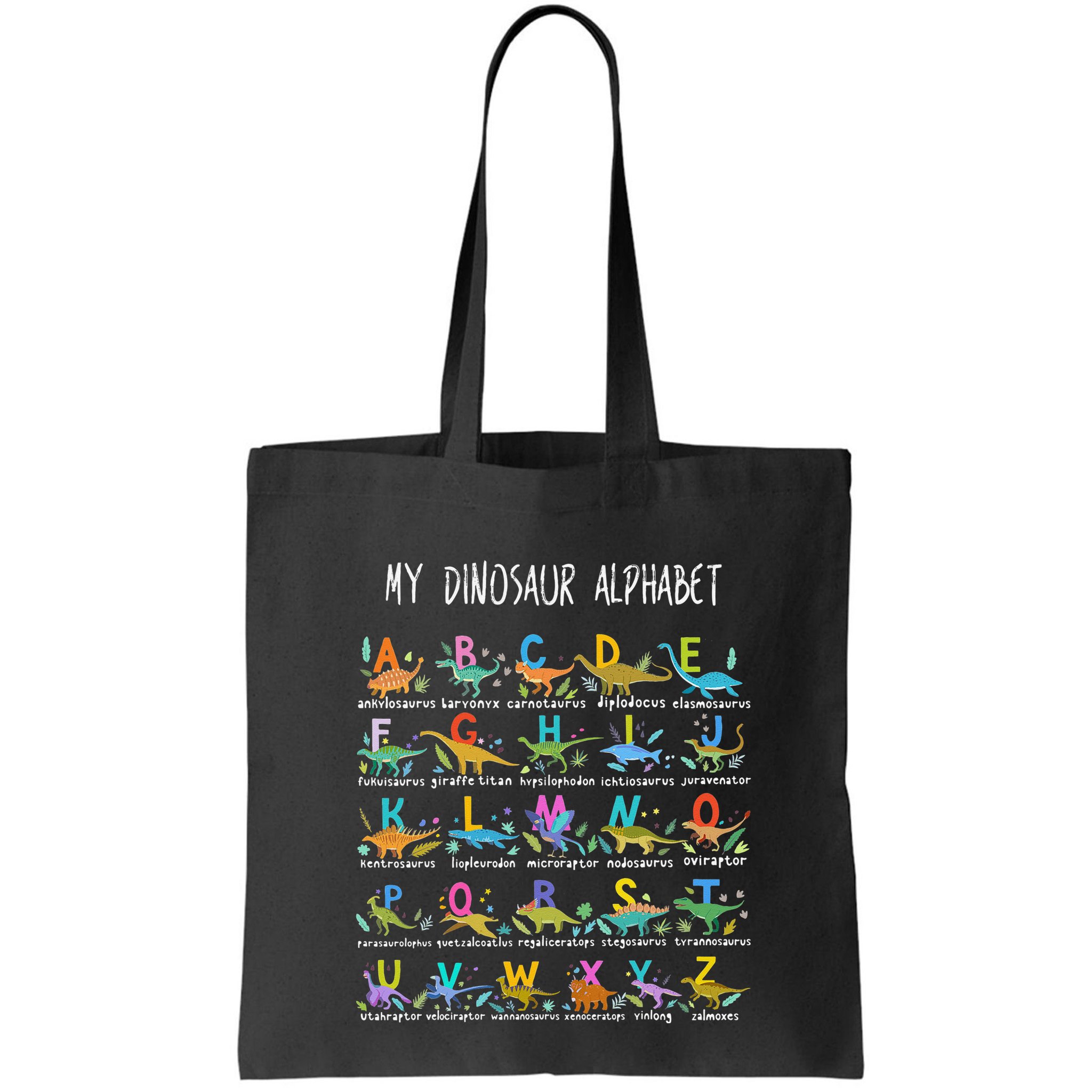 Types Of Dinosaurs Alphabet AZ ABC Dino Bag