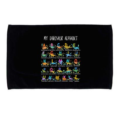 Types Of Dinosaurs Alphabet AZ ABC Dino Microfiber Hand Towel