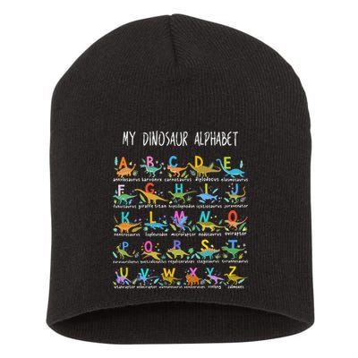 Types Of Dinosaurs Alphabet AZ ABC Dino Short Acrylic Beanie