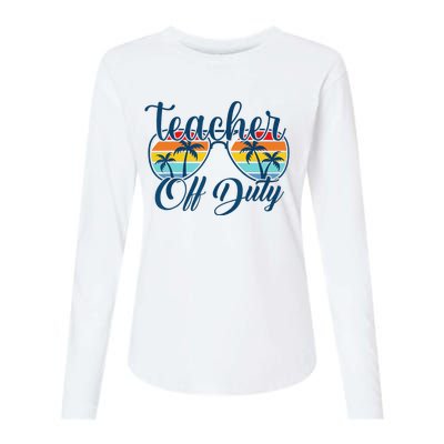 Teacher Off Duty Last Day Of School Summer Teacher Mode Off Womens Cotton Relaxed Long Sleeve T-Shirt