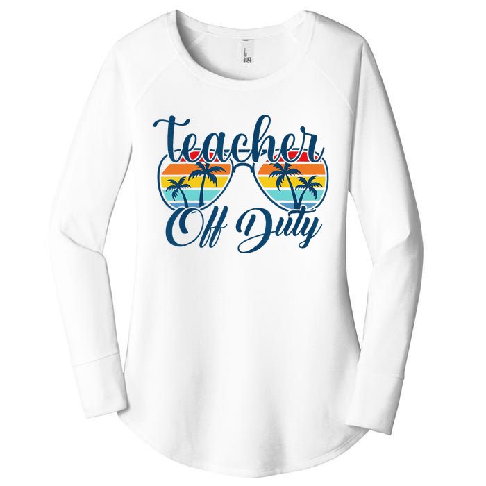 Teacher Off Duty Last Day Of School Summer Teacher Mode Off Women's Perfect Tri Tunic Long Sleeve Shirt