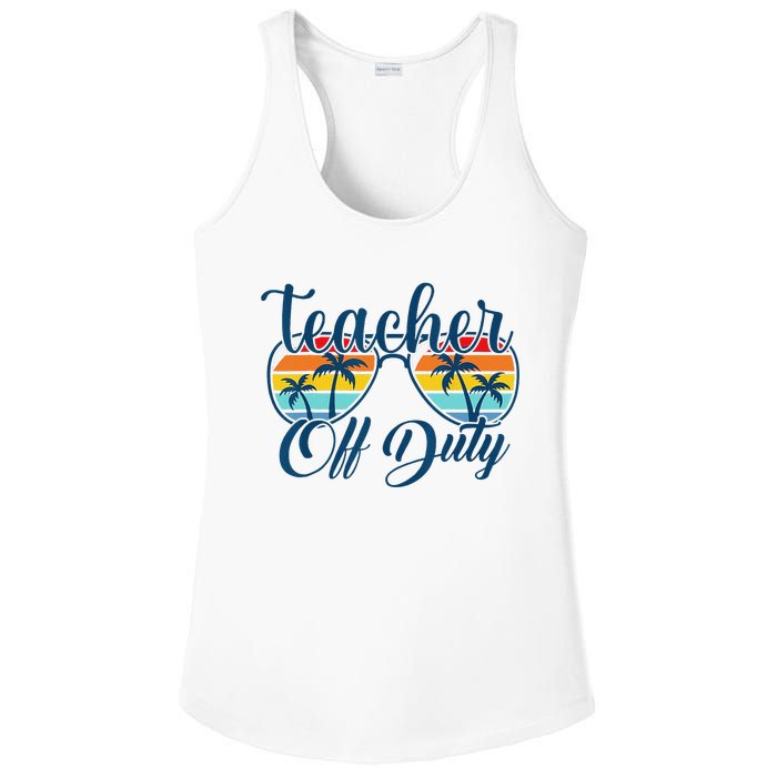 Teacher Off Duty Last Day Of School Summer Teacher Mode Off Ladies PosiCharge Competitor Racerback Tank