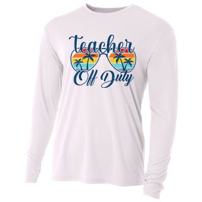 Teacher Off Duty Last Day Of School Summer Teacher Mode Off Cooling Performance Long Sleeve Crew