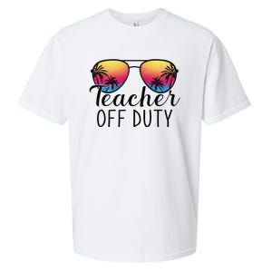 Teacher Off Duty Last Day Of School Teacher Summer Sueded Cloud Jersey T-Shirt