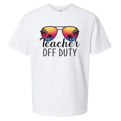 Teacher Off Duty Last Day Of School Teacher Summer Sueded Cloud Jersey T-Shirt