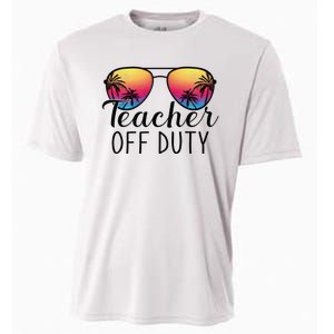 Teacher Off Duty Last Day Of School Teacher Summer Cooling Performance Crew T-Shirt