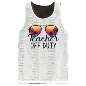 Teacher Off Duty Last Day Of School Teacher Summer Mesh Reversible Basketball Jersey Tank