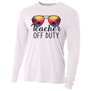 Teacher Off Duty Last Day Of School Teacher Summer Cooling Performance Long Sleeve Crew