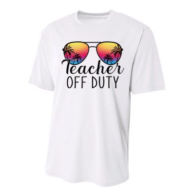 Teacher Off Duty Last Day Of School Teacher Summer Performance Sprint T-Shirt