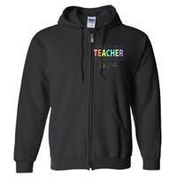 Teacher Off Duty Hello Summer Funny End of School Year Full Zip Hoodie