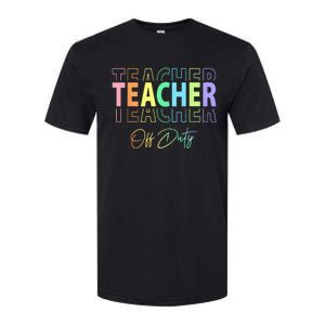 Teacher Off Duty Hello Summer Funny End of School Year Softstyle CVC T-Shirt