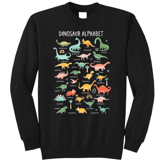 Types Of Dinosaurs Alphabet Identification Back To School Sweatshirt