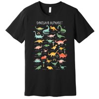 Types Of Dinosaurs Alphabet Identification Back To School Premium T-Shirt