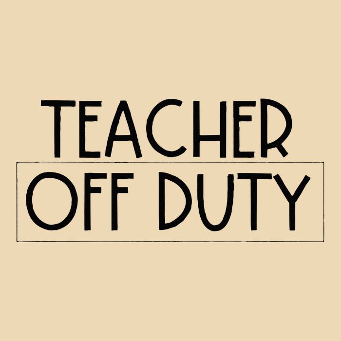 Teacher Off Duty Drawstring Bag