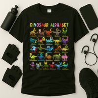 Types Of Dinosaurs Alphabet A Z Abc Dino Identification T-Shirt