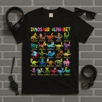 Types Of Dinosaurs Alphabet A Z Abc Dino Identification T-Shirt