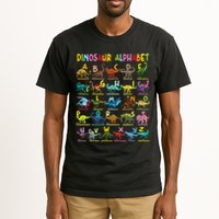 Types Of Dinosaurs Alphabet A Z Abc Dino Identification Tall T-Shirt