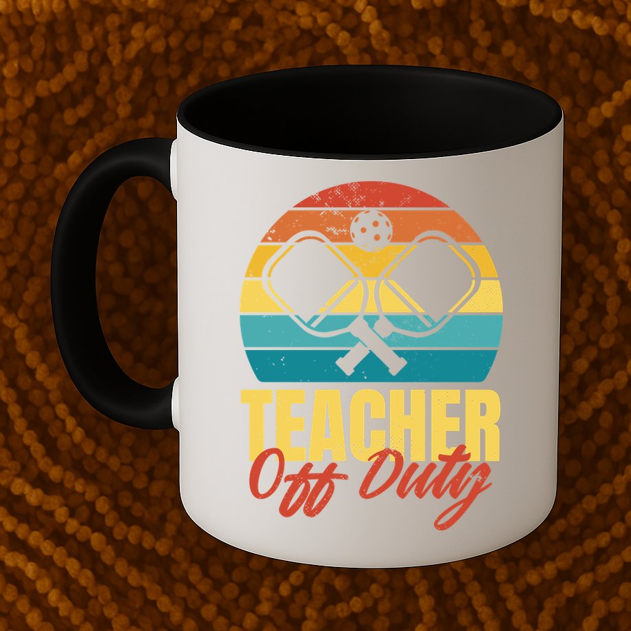 Teacher Off Duty Pickleball Mug