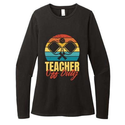 Teacher Off Duty Pickleball Womens CVC Long Sleeve Shirt