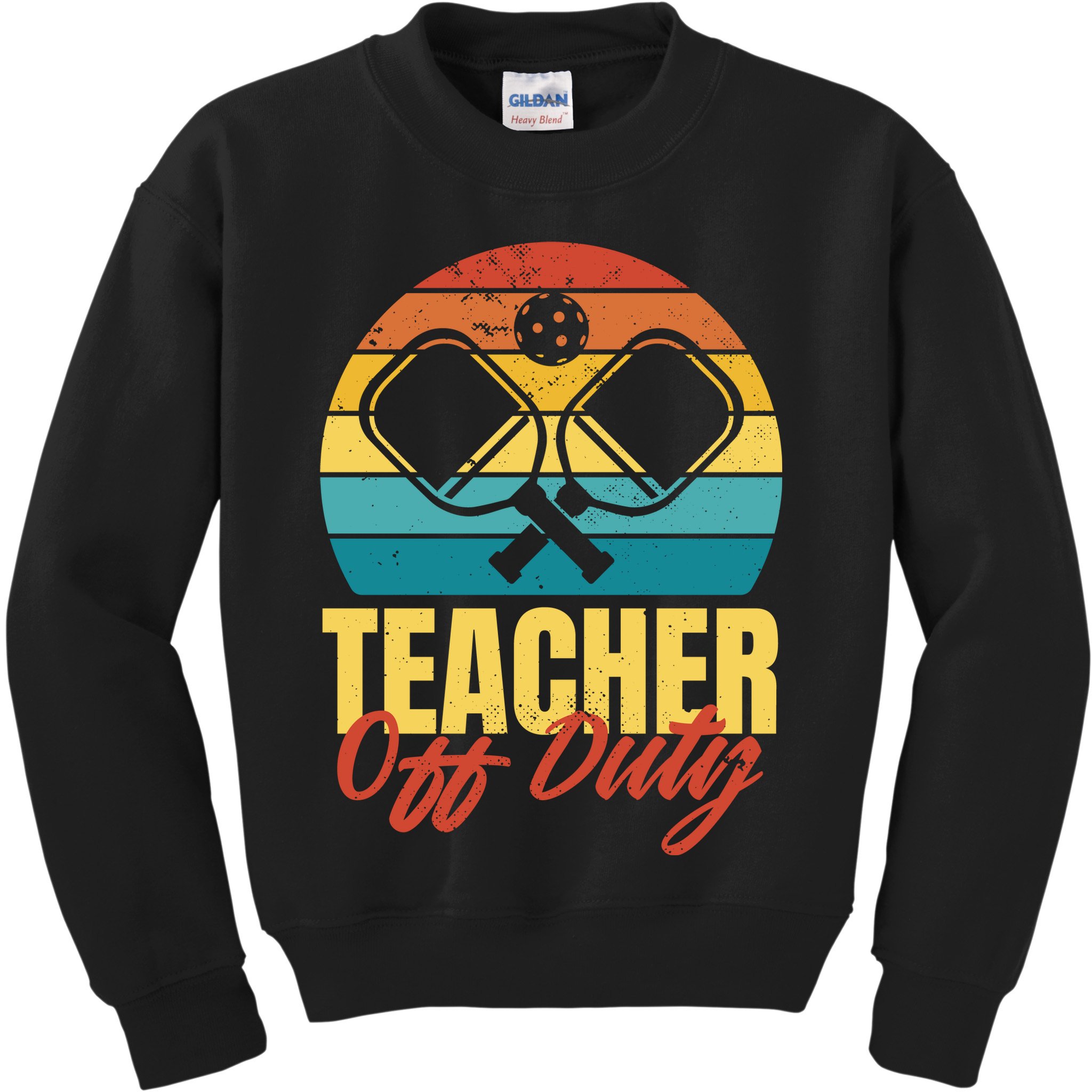 Teacher Off Duty Pickleball Kids Sweatshirt