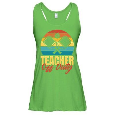 Teacher Off Duty Pickleball Ladies Essential Flowy Tank