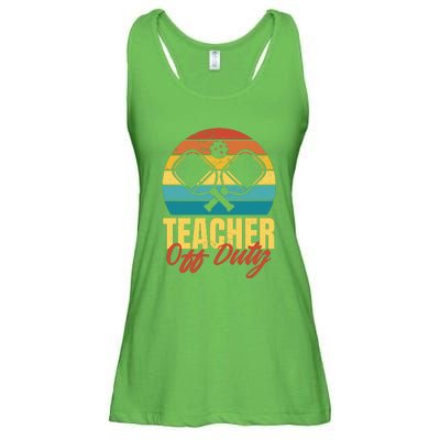 Teacher Off Duty Pickleball Ladies Essential Flowy Tank