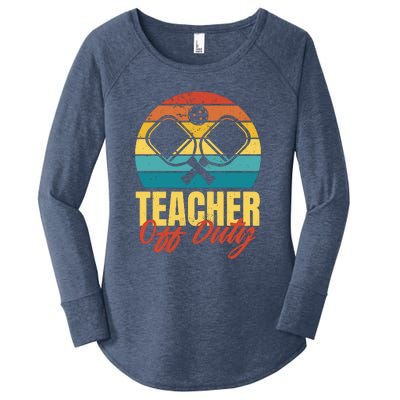 Teacher Off Duty Pickleball Women's Perfect Tri Tunic Long Sleeve Shirt