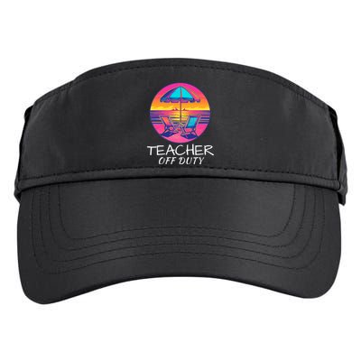 Teacher Off Duty, Last Day Of School, Funny Teacher Summer, Beach Life Adult Drive Performance Visor