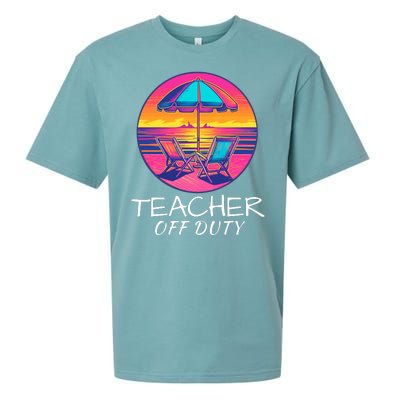 Teacher Off Duty, Last Day Of School, Funny Teacher Summer, Beach Life Sueded Cloud Jersey T-Shirt