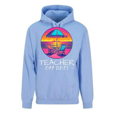 Teacher Off Duty, Last Day Of School, Funny Teacher Summer, Beach Life Unisex Surf Hoodie