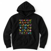 Types Of Dinosaurs Alphabet AZ ABC Dino Identification Fun Hoodie