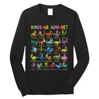 Types Of Dinosaurs Alphabet AZ ABC Dino Identification Fun Long Sleeve Shirt