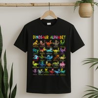 Types Of Dinosaurs Alphabet AZ ABC Dino Identification Fun T-Shirt