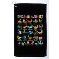 Types Of Dinosaurs Alphabet AZ ABC Dino Identification Fun Golf Towel