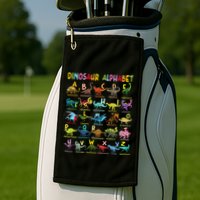 Types Of Dinosaurs Alphabet AZ ABC Dino Identification Fun Golf Towel