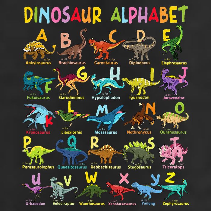 Types Of Dinosaurs Alphabet AZ ABC Dino Identification Fun Golf Towel
