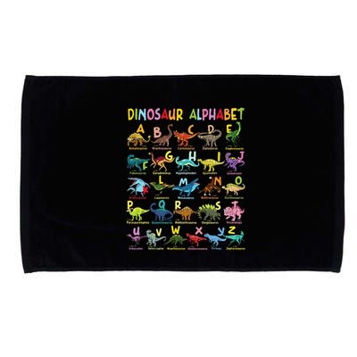 Types Of Dinosaurs Alphabet AZ ABC Dino Identification Fun Microfiber Hand Towel