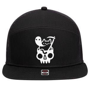 Threadless Obinsun Doom Cat 7 Panel Mesh Trucker Snapback Hat