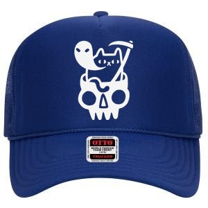 Threadless Obinsun Doom Cat High Crown Mesh Back Trucker Hat