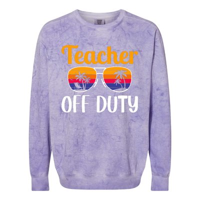 Teacher Of Duty Colorblast Crewneck Sweatshirt