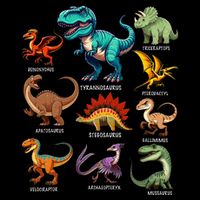 Types Of Dinosaurs Graphics Dino Identification Flat Bill Trucker Hat