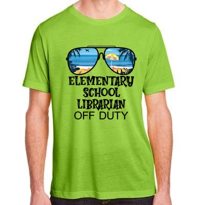 Teacher Off Duty Hello Summer Elementary School Librarian Meaningful Gift Adult ChromaSoft Performance T-Shirt