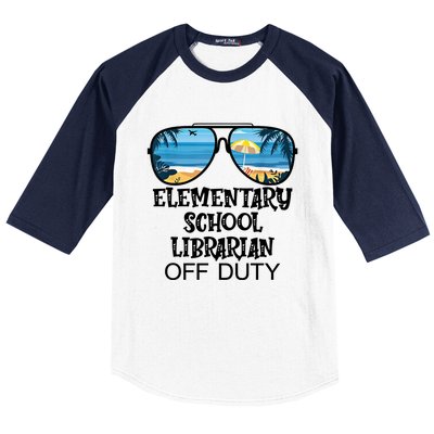 Teacher Off Duty Hello Summer Elementary School Librarian Meaningful Gift Baseball Sleeve Shirt